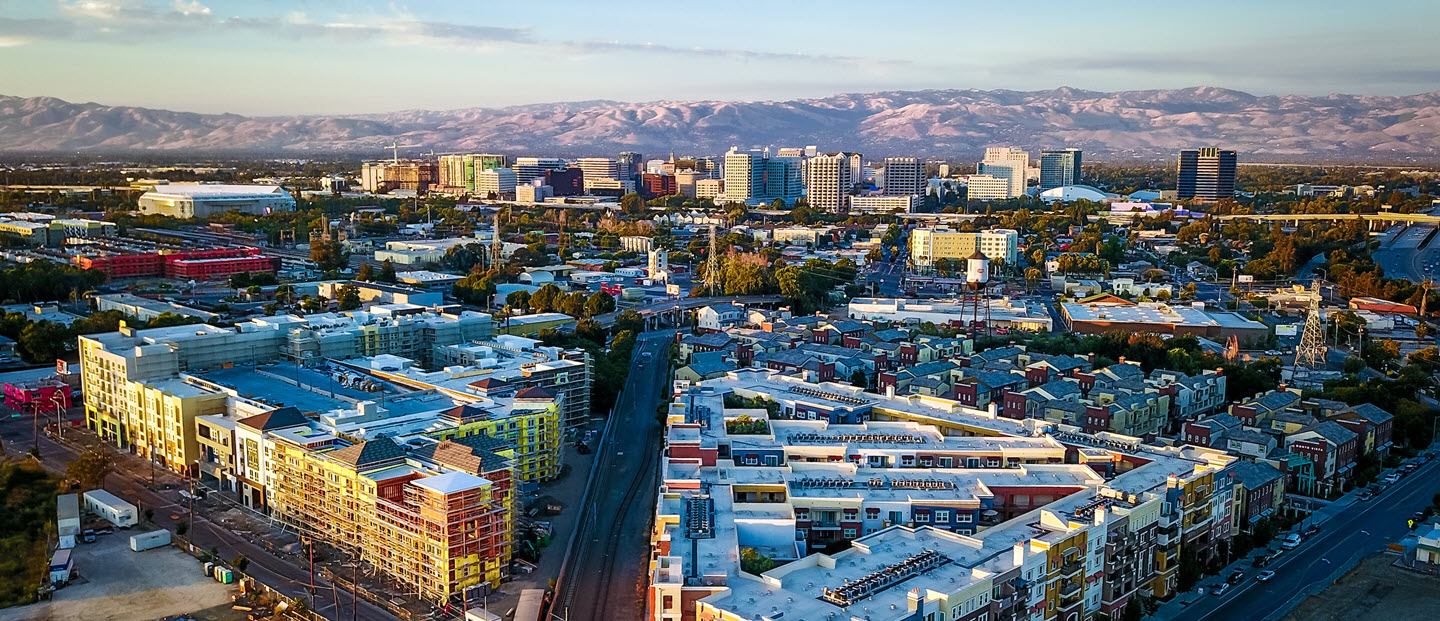 Aerial view of Downtown San Jose