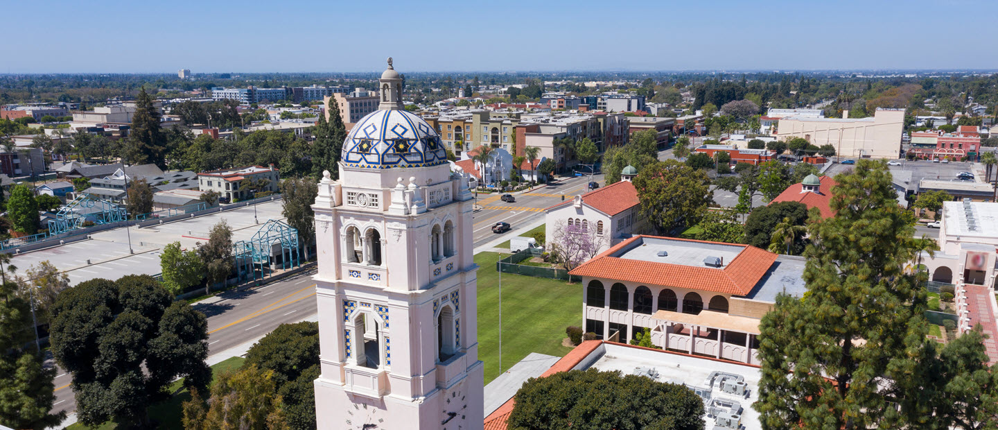 Aerial view of Downtown Fullerton