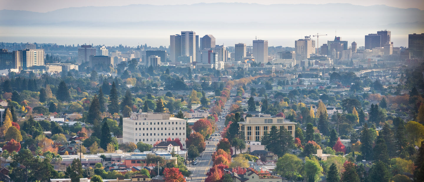 Aerial view of downtown Oakland