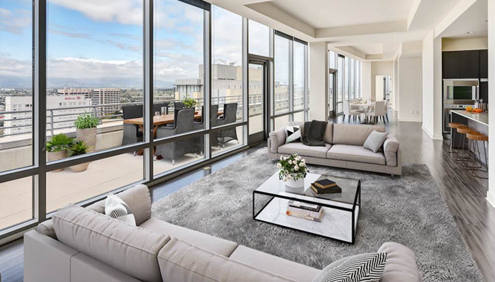 360 Residences Apartments Penthouse Livingroom View