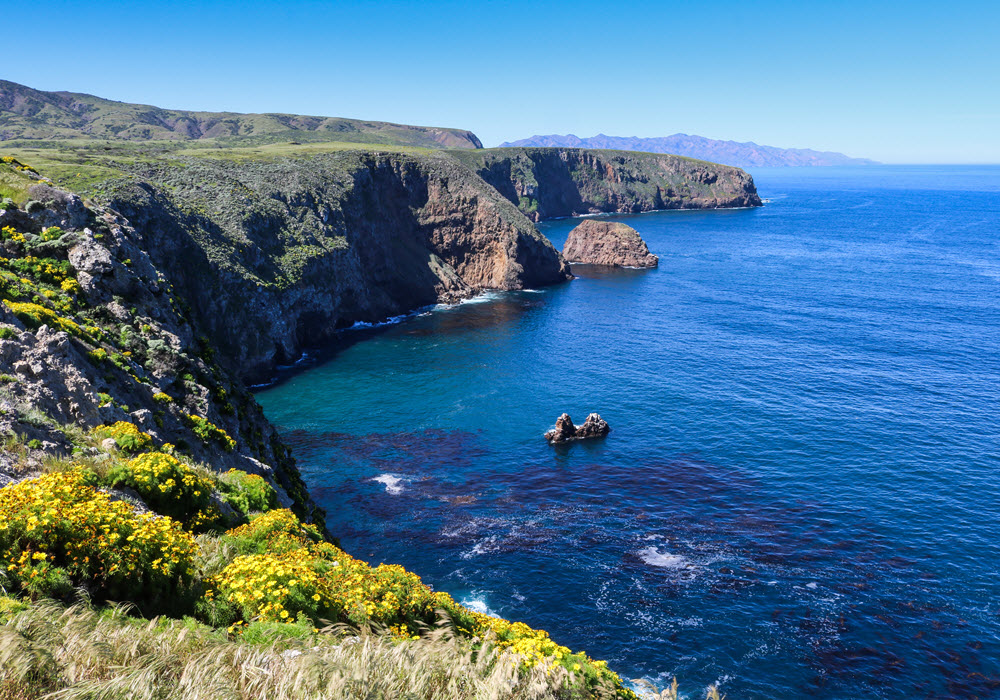 Coast of Santa Cruz Island, Channel Islands National Park. 