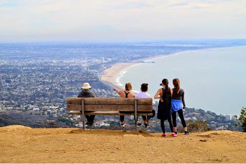 Local Santa Monica Hiking Trails Near Woodland Hills Overlooking Malibu and Pacific Ocean