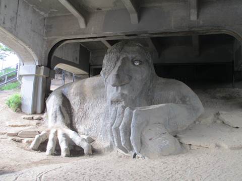 The Troll Under the Bridge, a public sculpture in the Fremont district.