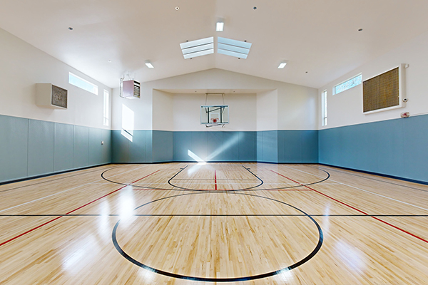 Basketball court.