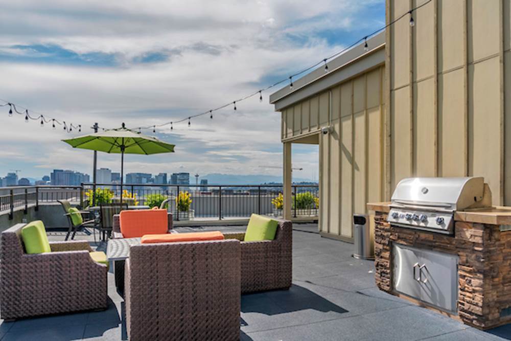 Outdoor patio with BBQ